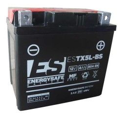 Energysafe battery for Beta RR 250 Enduro 2T (Mot. Beta) 13-16 model ESTX5L-BS 12V/4AH (Size 114x71x106 mm)