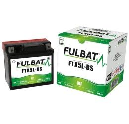 Fulbat battery for Beta RR 125 Supermotard 4T 08-11 model FTX5L-BS 12V 4Ah (Size 113x70x105 mm)