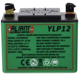 Aliant Lithium battery for Ducati Multistrada 1200 S 15-17 model ULTRALIGHT Y-LP12 (750g - Size 114x69x90 mm)