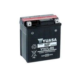 Yuasa battery for Aprilia RS4 125 11-16 model YTX7L-BS 12V/6AH (Size 114x71x131 mm)