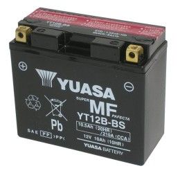 Yuasa battery for Ducati Hypermotard 1100 EVO SP 10-12 model YT12B-BS 12V/10AH (Size 152x70x131 mm)
