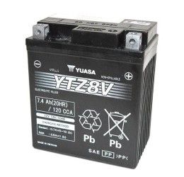 Yuasa battery for Yamaha R3 14-22 model YTZ8V 12V/7AH (Size 113x70x130 mm)