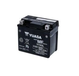 Yuasa battery for Yamaha TZR 125 93-95 model YTX5L-BS 12V/4AH (Size 114x71x106 mm)