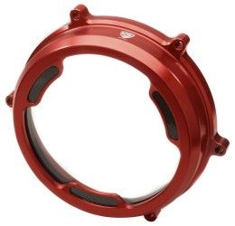 CNC Racing clutch cover clear with carbon inserts for Ducati 1299 Panigale 15-17