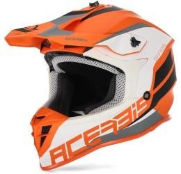 Helmet cross enduro Acerbis Linear orange-white