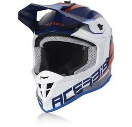 Helmet cross enduro Acerbis Linear blue-white