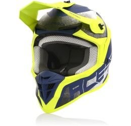 Helmet cross enduro Acerbis Linear fluo yellow-blue
