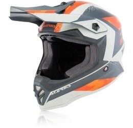Helmet cross enduro Acerbis Steel Junior orange-grey