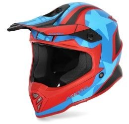 Helmet cross enduro Acerbis Steel Junior red-blue