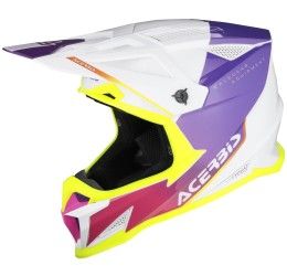 Helmet cross enduro Acerbis T711 white/purple