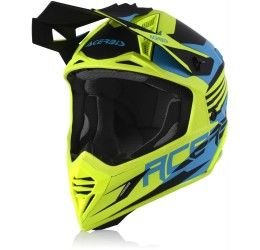 Helmet cross enduro Acerbis X-TRACK VTR Light Blue/Fluo Yellow