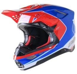 Helmet cross enduro Alpinestars Supertech M10 AEON red-blue color