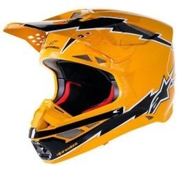 Helmet cross enduro Alpinestars Supertech M10 AMP oragne-black color