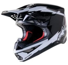 Helmet cross enduro Alpinestars Supertech M10 AMP black-white color