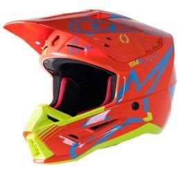 Helmet cross enduro Alpinestars Supertech M5 ACT2 orange-yellow-color