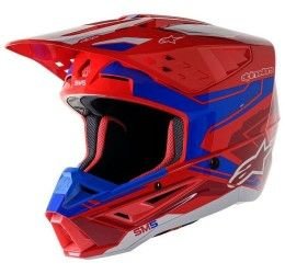 Helmet cross enduro Alpinestars Supertech M5 ACT2 red-blue color