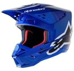 Helmet cross enduro Alpinestars Supertech M5 CORP blue color