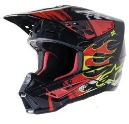 Helmet cross enduro Alpinestars Supertech M5 RASH red-black color