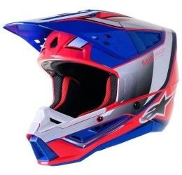 Helmet cross enduro Alpinestars Supertech M5 SAIL blue-red color