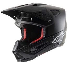Helmet cross enduro Alpinestars Supertech M5 Solid black color