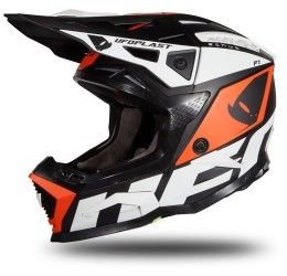 Helmet cross enduro UFO Echus black, orange and white matt