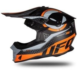 Helmet cross enduro UFO Intrepid black and orange matt