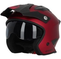 Helmet jet Acerbis JET ARIA METALLIC red