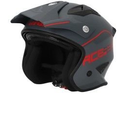 Helmet jet Acerbis JET ARIA 22-06 Dark Grey-Red