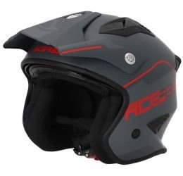 Helmet jet Acerbis JET ARIA 22-06 Dark Grey-Red