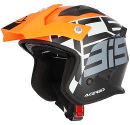 Helmet jet Acerbis JET ARIA GRAPHIC Fluo Orange/Black