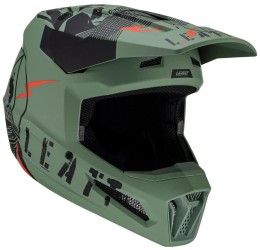 Helmet cross enduro Leatt 2.5 military green-black color