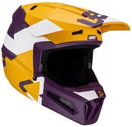 Helmet cross enduro Leatt 2.5 purple-yellow-white color