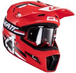 Helmet cross enduro Leatt 3.5 red color + Leatt Velocity Google included