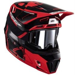 Helmet cross enduro Leatt 7.5 red-black color + Leatt Velocity Google included