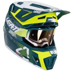 Helmet cross enduro Leatt 7.5 green color + Leatt Velocity Google included