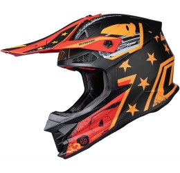 Helmet cross enduro UFO Intrepid matt black-red-orange color (LAST AVAILABLE)