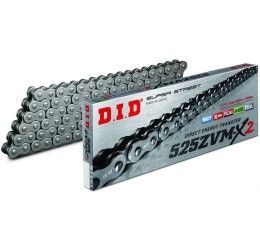 DID 525 ZVM-X2 B&B Natural Steel chain size 525 124 links with X-RING and rivet joint