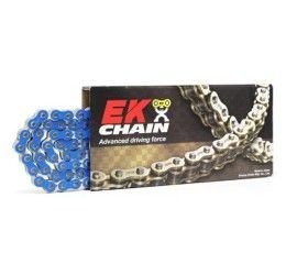 EK Chain 520 MRD7 chain size 520 off-road 120 links without O-RING and with clip joint blue colour