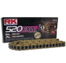 RK 520 EXW Total Gold chain size 520 off-road 120 links with XW-RING and with rivet joint