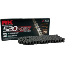 RK 520 ZXW Classic Steel chain size 520 120 links with XW-RING and with rivet joint