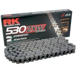 RK 530 ZXW Classic Steel chain size 530 122 links with XW-RING and with rivet joint