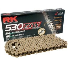 RK 530 ZXW Total Gold chain size 530 122 links with XW-RING and with rivet joint