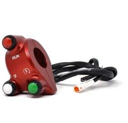 Throttle control with red handlebar switch integrated Jetprime for Ducati Hypermotard 821 13-15