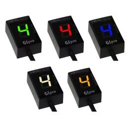 Healtech gear indicator GIpro-X for BMW R 1200 GS 04-18 with universal cable model GPX-WSS (mounts with magnetic relevation on wheel or disk - digital speedometer)