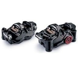 Brembo Racing set P4 32 CNC Cafe Racer .484 black oxidized coating machined radial calipers 100mm mount with pads