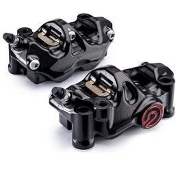 Brembo Racing set P4 32 CNC Cafe Racer .484 black oxidized coating machined radial calipers 108mm mount with pads