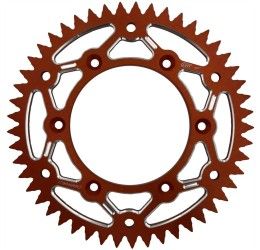 Rear ergal sprocket CHT Chiaravalli EC chain 520 for CFMoto 450 NK 2025 orange color