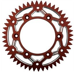 Rear ergal sprocket CHT Chiaravalli EC chain 520 for CFMoto 450 NK 2025 red color