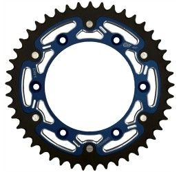 Rear bimetallic sprockets CHT Chiaravalli X-RACE chain 520 for CFMoto 675 SR-R 2025 Blue color