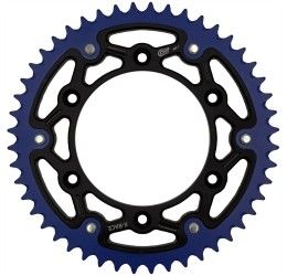 Rear bimetallic sprockets CHT Chiaravalli X-RACE chain 520 for CFMoto 675 SR-R 2025 Black/blue color
